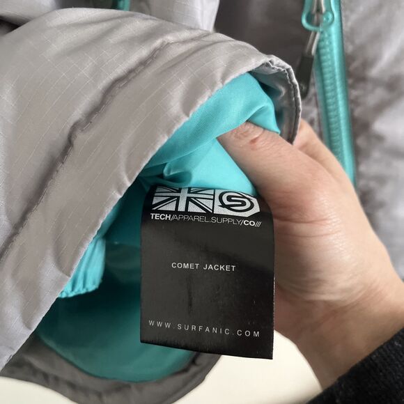 Surfanic Womens Sugar Comet Surftex Insulated Snow Ski Jacket, Gray/Teal- Large - Picture 12 of 12